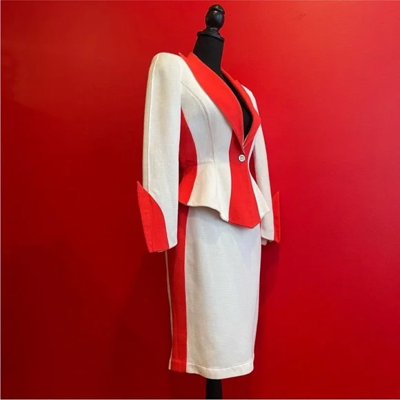 Thierry Mugler Red and White Ensemble - Picture 2 of 8